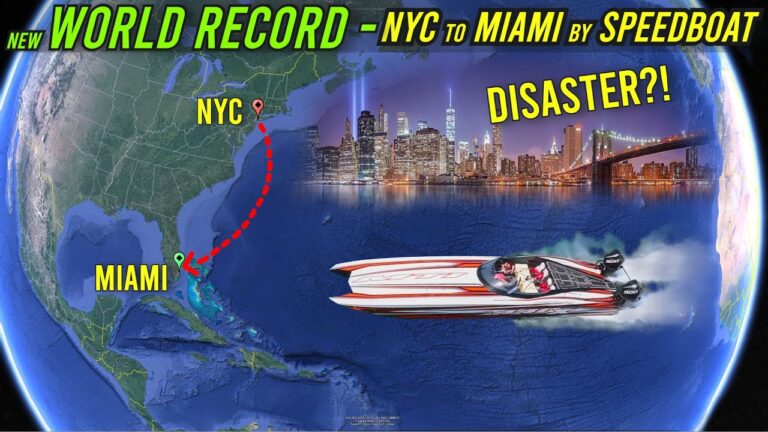 Epic Ocean Voyage Turns Into World Record Disaster! NYC to Miami By Boat In 1 Day Ep3 by Howe2Live