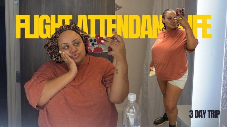 FLIGHT ATTENDANT LIFE | EASY 3 day trip, skincare on layovers and more #cabincrew