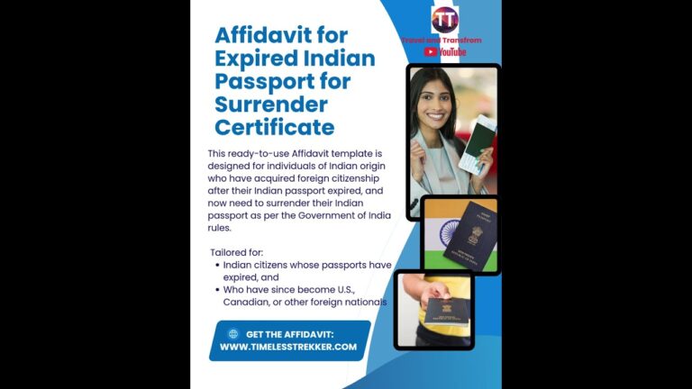 Surrender Your Indian Passport? Use This Template #OCI #IndianPassport #Shorts
